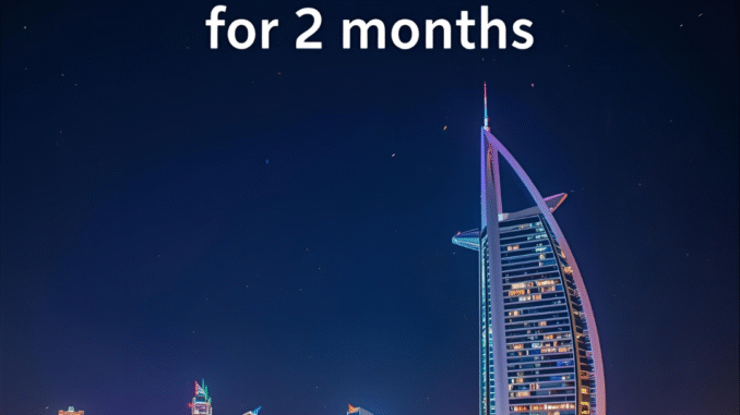 visit visa for UAE for 2 months price